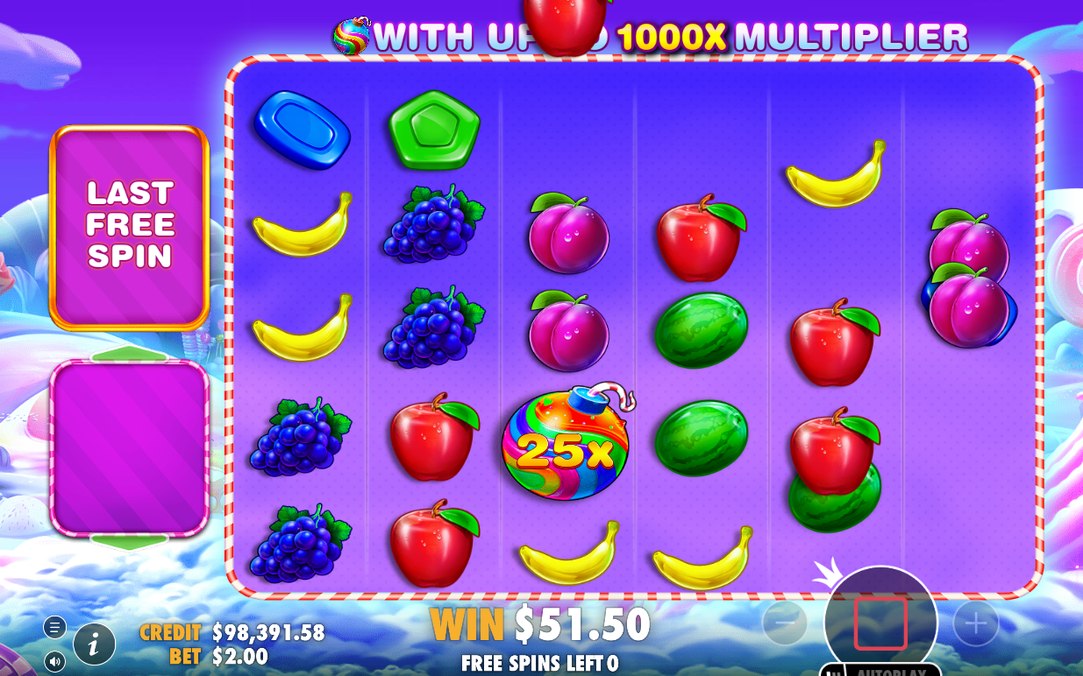 Scatters och bombvärden i Free Spins